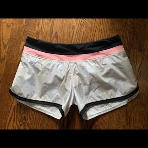 LULULEMON striped shorts.